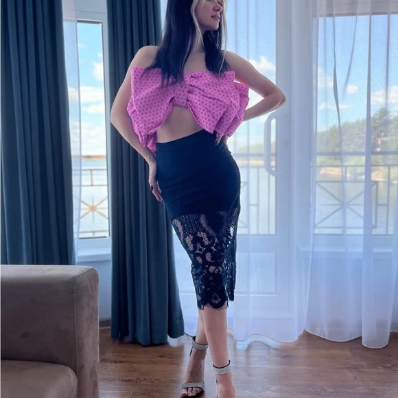 Pink Bow Top S - Picture 2 of 3